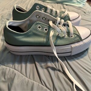 Converse Mint Green Sneakers with White Accents